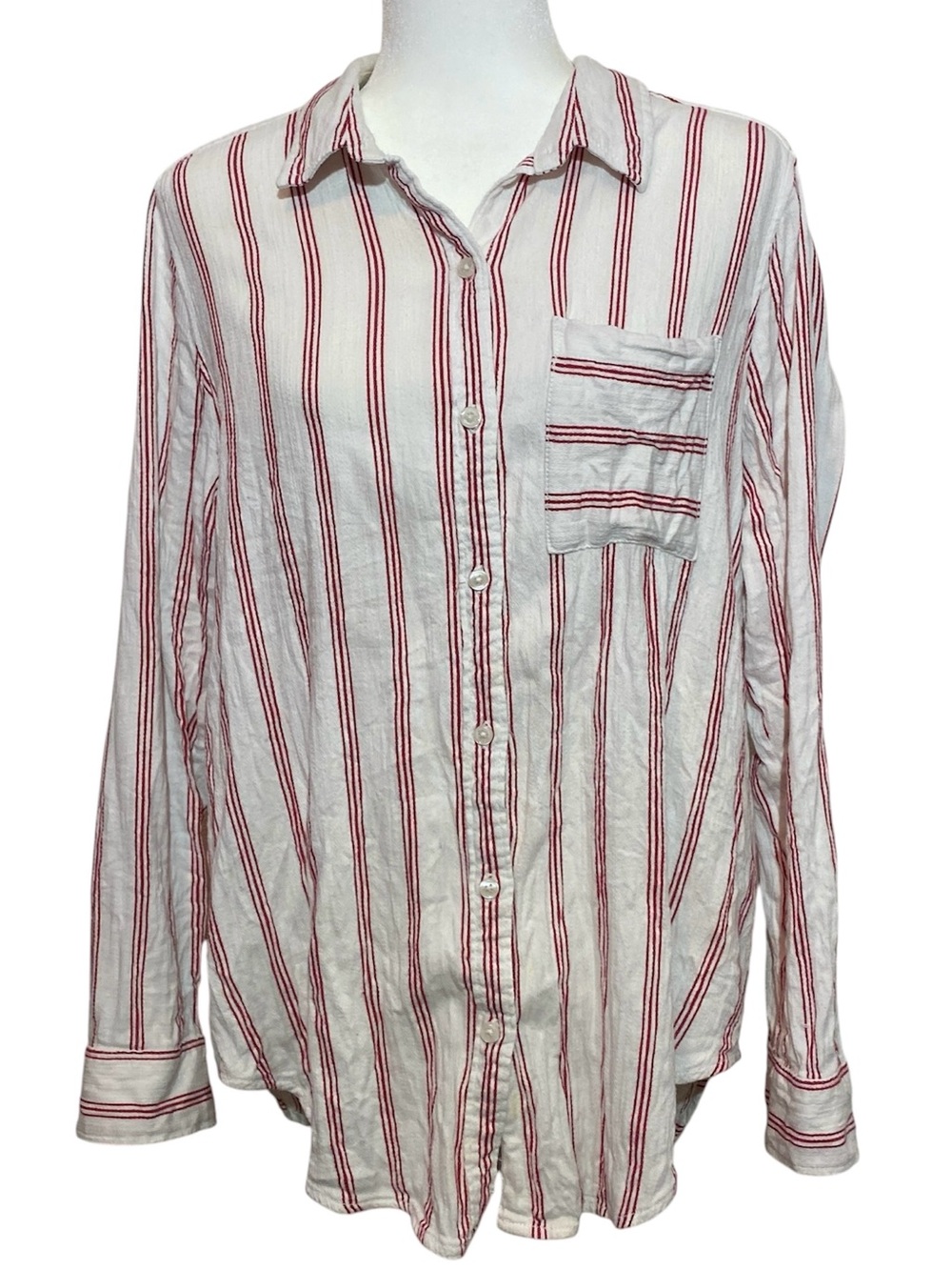 Liz Claiborne Button Down Striped Shirt